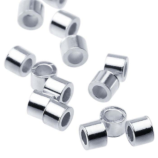 Argentium® Silver 3mm Crimp Tube Bead