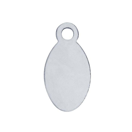 Argentium® Silver 8.9 x 4.7mm Oval Tag, 0.51mm, Soft