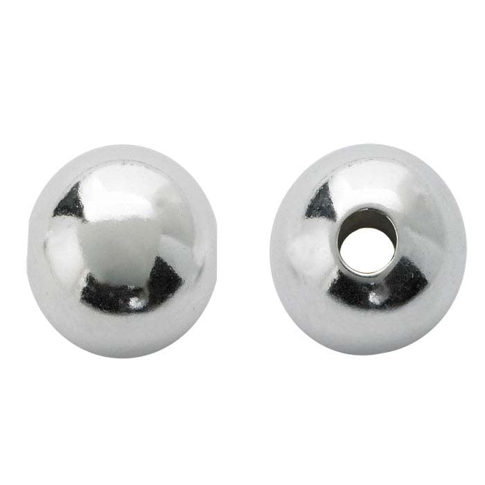 Argentium® Silver 3.5mm Round Seamless-Look Bead