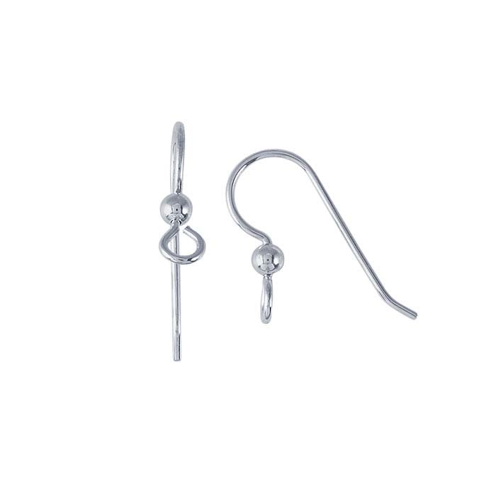 Ear Wire with Loop and 3mm Bead