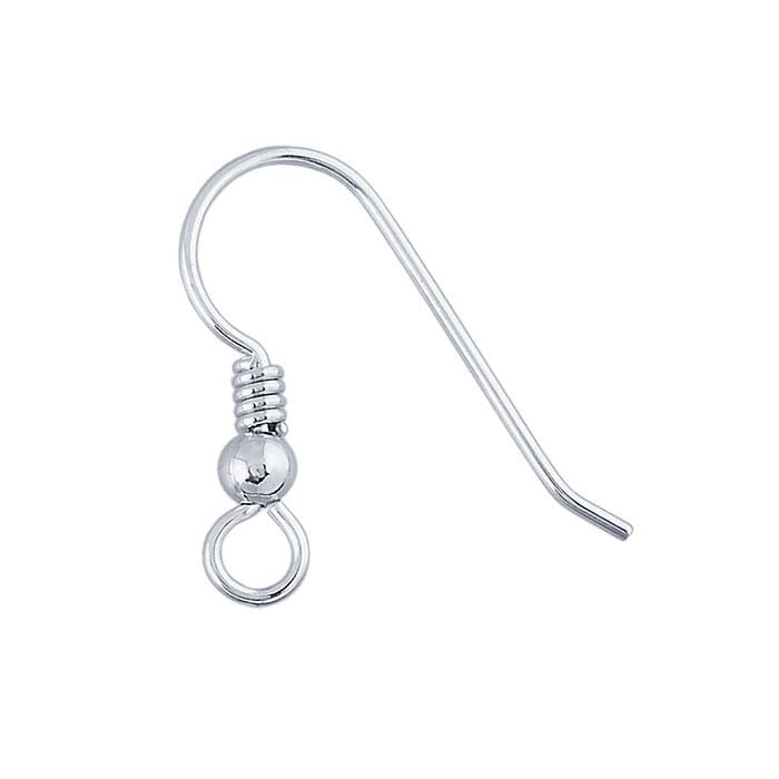 14/20 Yellow Gold-Filled Ear Wires with Loop, Bead and Coil