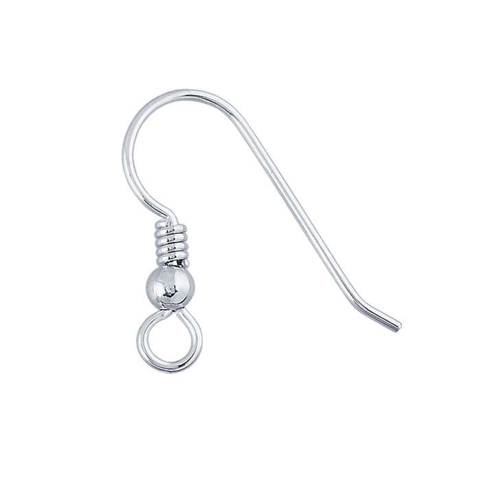 14/20 Yellow Gold-Filled Ear Wires with Loop, Bead and Coil