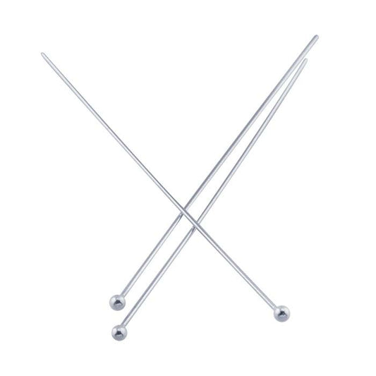 Sterling Silver Ball Head Pin, 0.40mm, 1/2-Hard