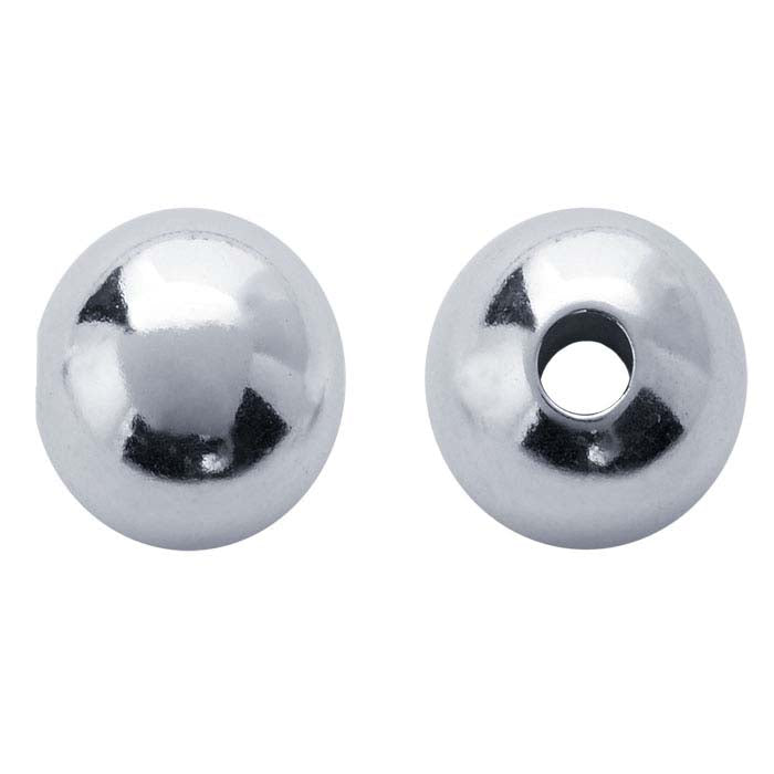 Argentium® Silver 2mm Round Seamless-Look Bead