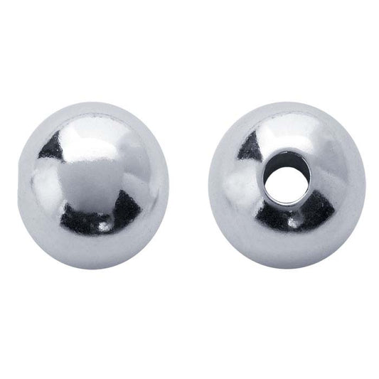 Argentium® Silver 2mm Round Seamless-Look Bead