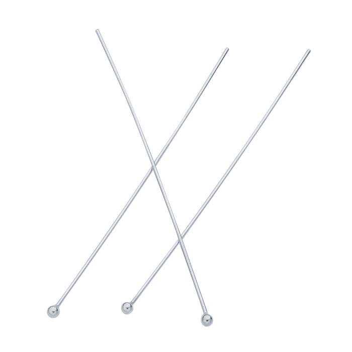 Argentium® Silver Ball Head Pin, 0.40mm, 1/2-Hard