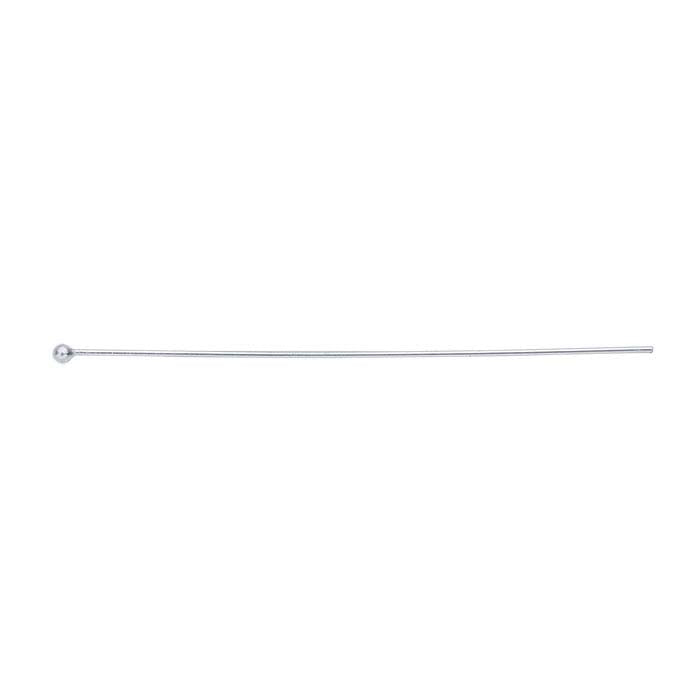 Argentium® Silver Ball Head Pin, 0.40mm, 1/2-Hard