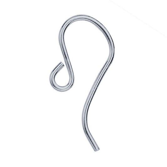 Argentium® Silver Ear Wire with Outside Loop