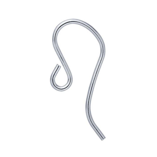 Argentium® Silver Ear Wire with Outside Loop