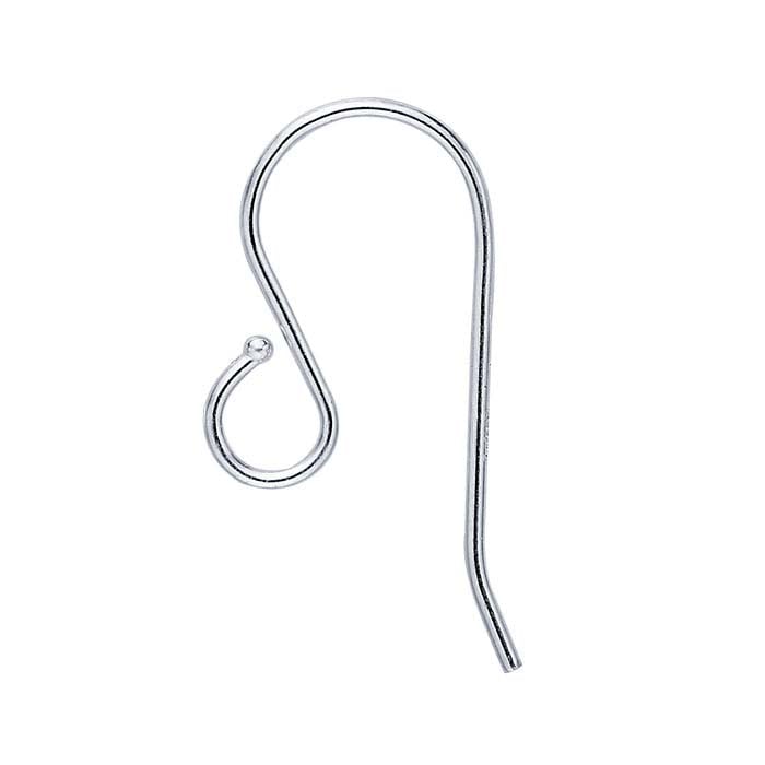 Argentium® Silver Ear Wire with 1.2mm Ball End and Loop