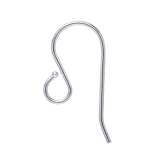 Argentium® Silver Ear Wire with 1.2mm Ball End and Loop