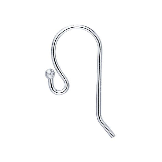 Argentium® Silver Ear Wire with 1.5mm Ball End and Loop