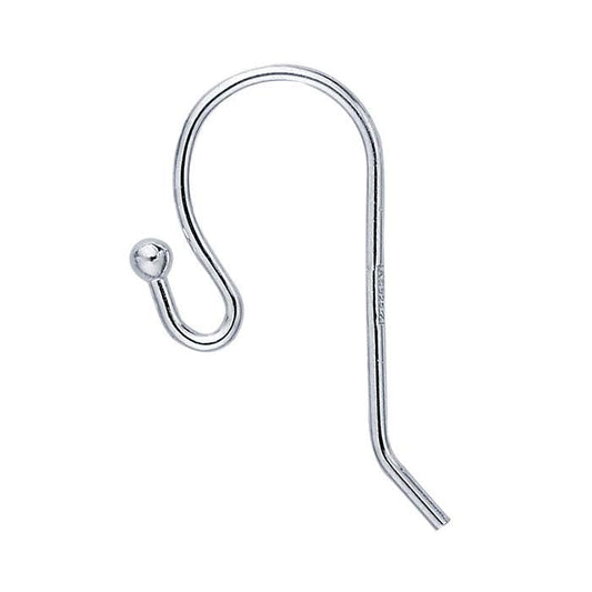 Argentium® Silver Ear Wire with 1.5mm Ball End and Loop