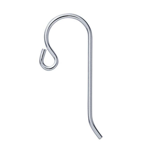 Argentium® Silver Ear Wire with Outside Loop