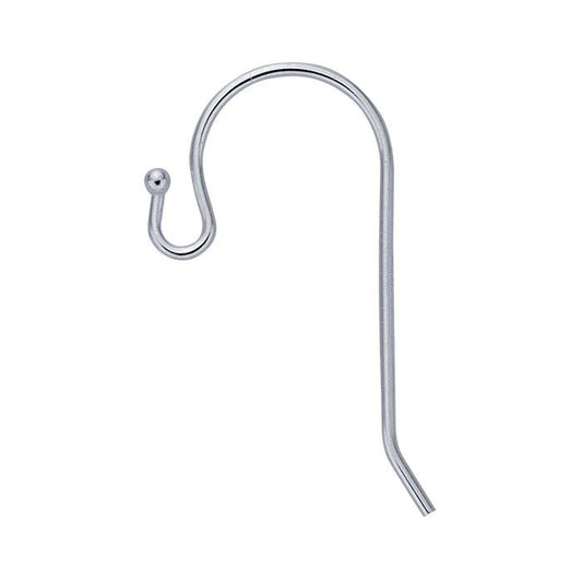 Argentium® Silver Ear Wire 1.5mm Ball and Loop