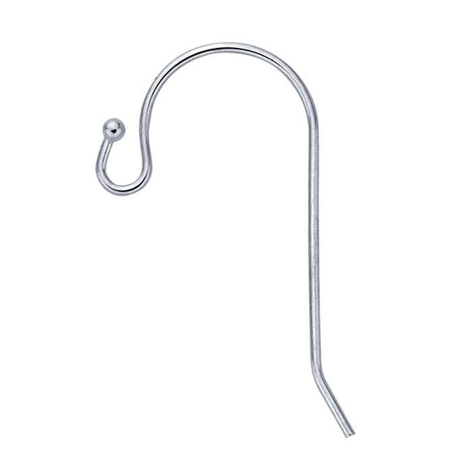 Argentium® Silver Ear Wire 1.5mm Ball and Loop