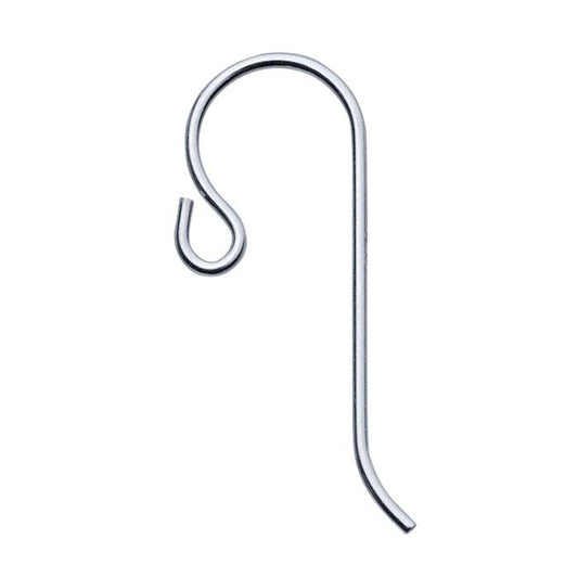 Argentium® Silver Ear Wire with Outside Loop