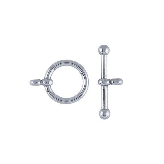 Argentium® Silver 14.8 x 18mm Ball-End Toggle Clasp