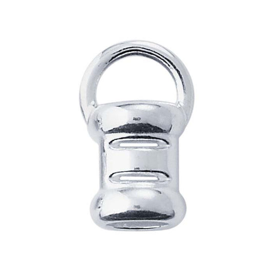 Argentium® Silver Crimp End Cap