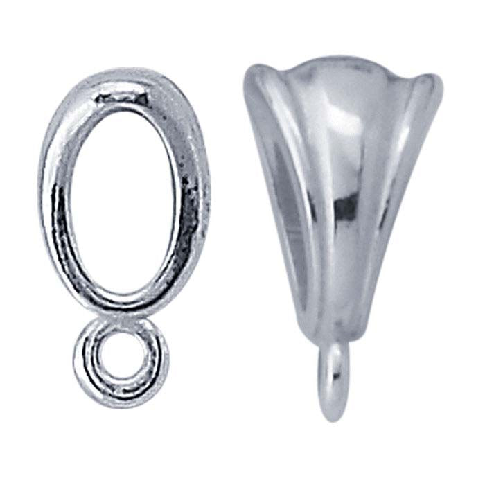 Argentium® Silver Fancy Bail with Perpendicular Ring