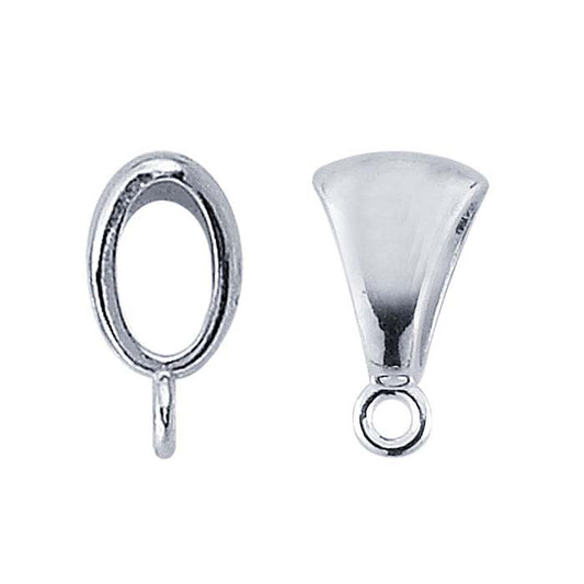 Argentium® Silver Smooth Bail with Ring