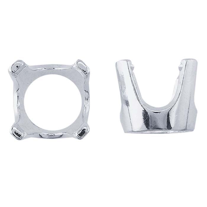Argentium® Silver 3mm Round ReadySet™ 4-Prong Setting
