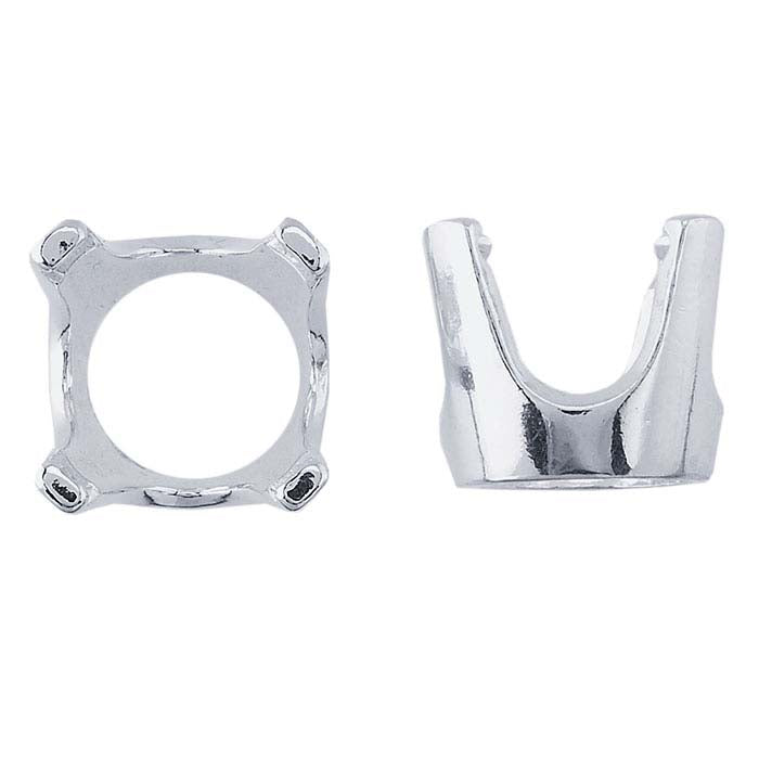 Argentium® Silver 6mm Round ReadySet™ 4-Prong Setting