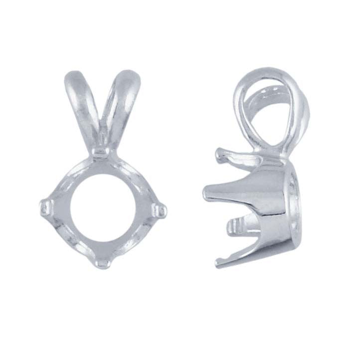 Argentium® Silver 6mm Round ReadySet™ Pendant Mounting