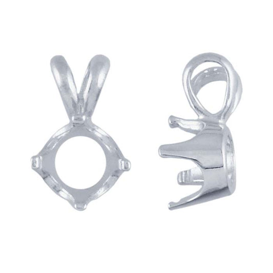 Argentium® Silver 6mm Round ReadySet™ Pendant Mounting