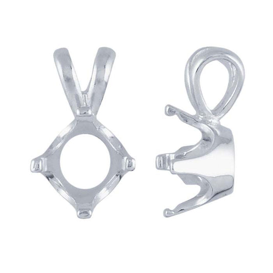 Argentium® Silver 8mm Round ReadySet™ Pendant Mounting