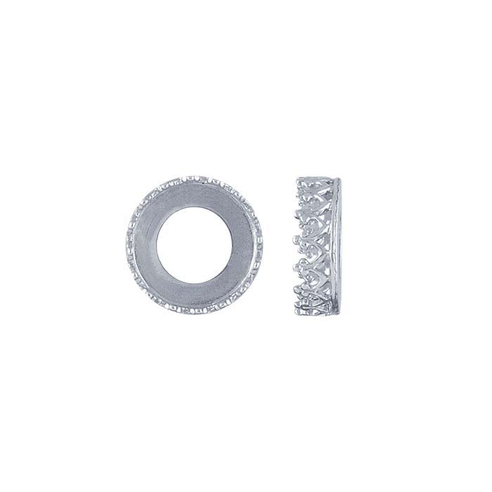 Argentium® Silver 10 mm Rund Galleri Tråd Fassettinställning