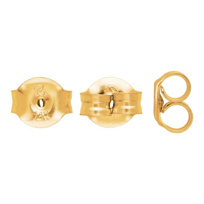 14K Yellow Gold Friction Ear Nut