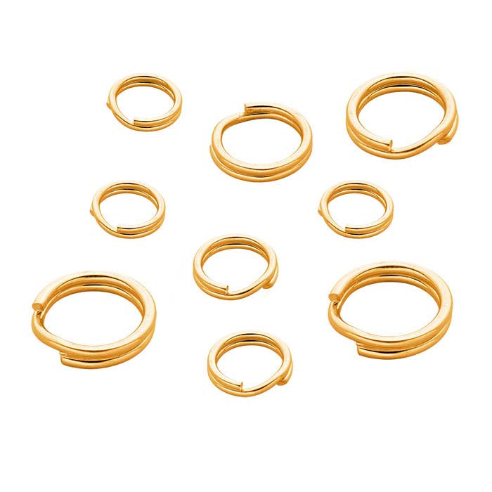 14K Yellow Gold Round Split Ring