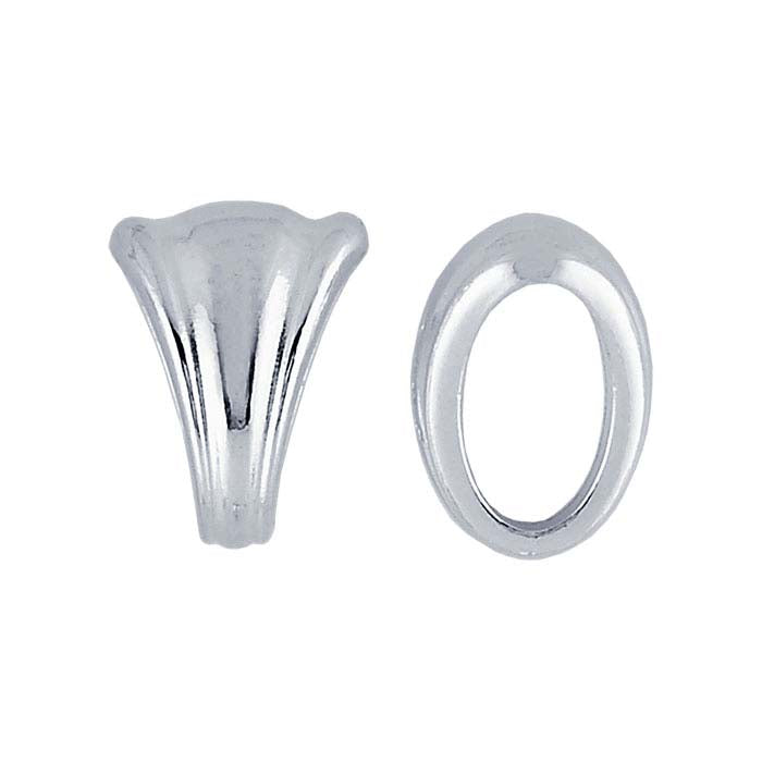 Sterling Silver Fluted Solder-On Bail