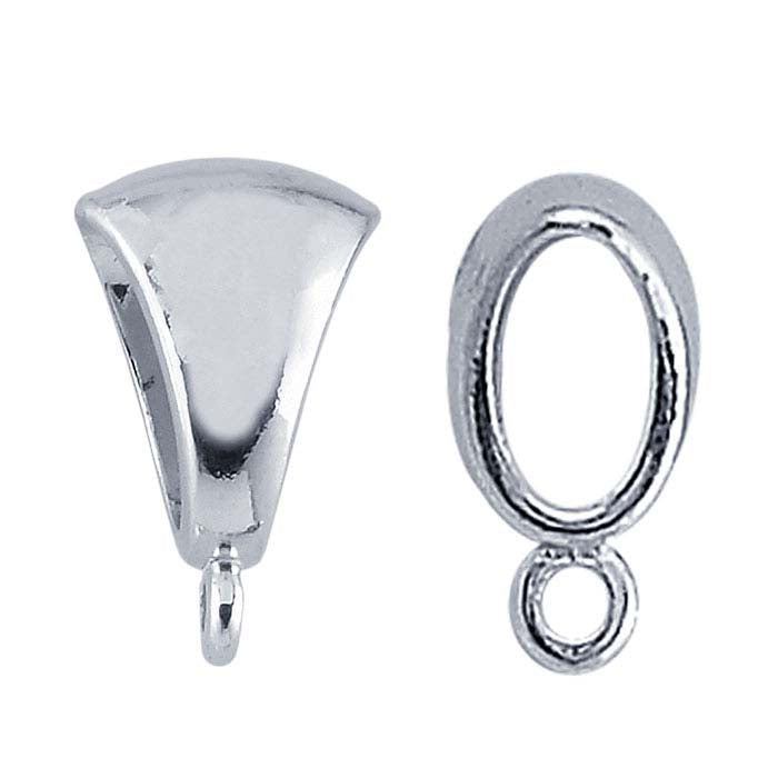 Sterling Silver Smooth Bail with Perpendicular Ring