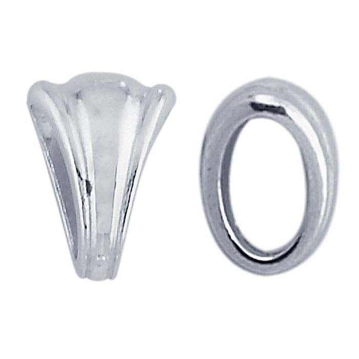 Sterling Silver Fluted Solder-On Bail