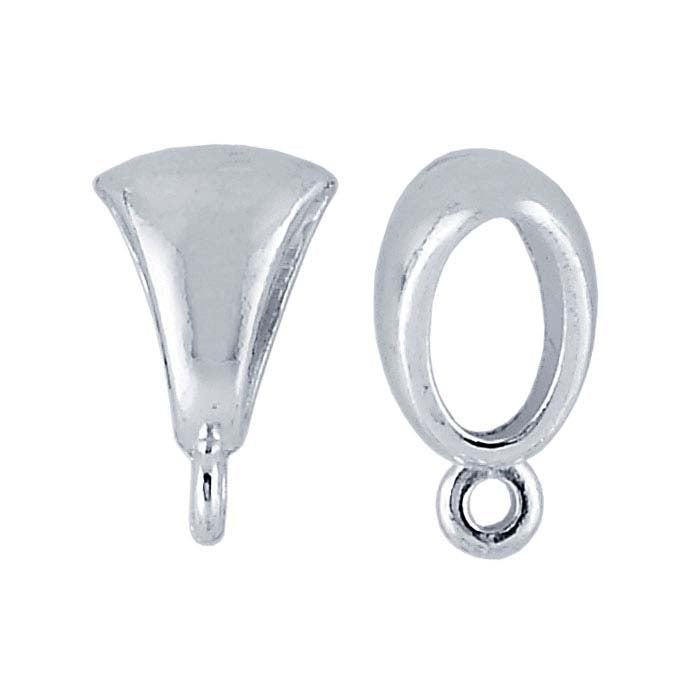 Sterling Silver Smooth Bail with Perpendicular Ring