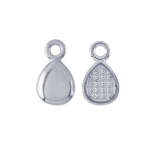Sterling Silver Teardrop Glue-On Bail