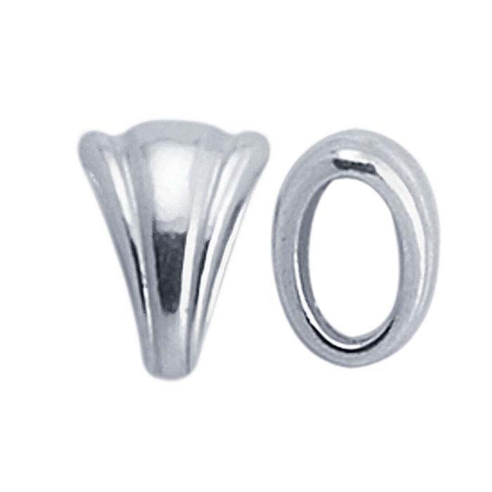 Sterling Silver Fluted Solder-On Bail