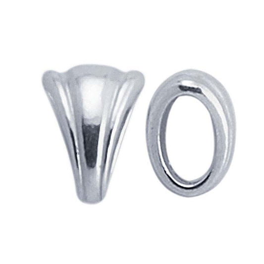 Sterling Silver Fluted Solder-On Bail