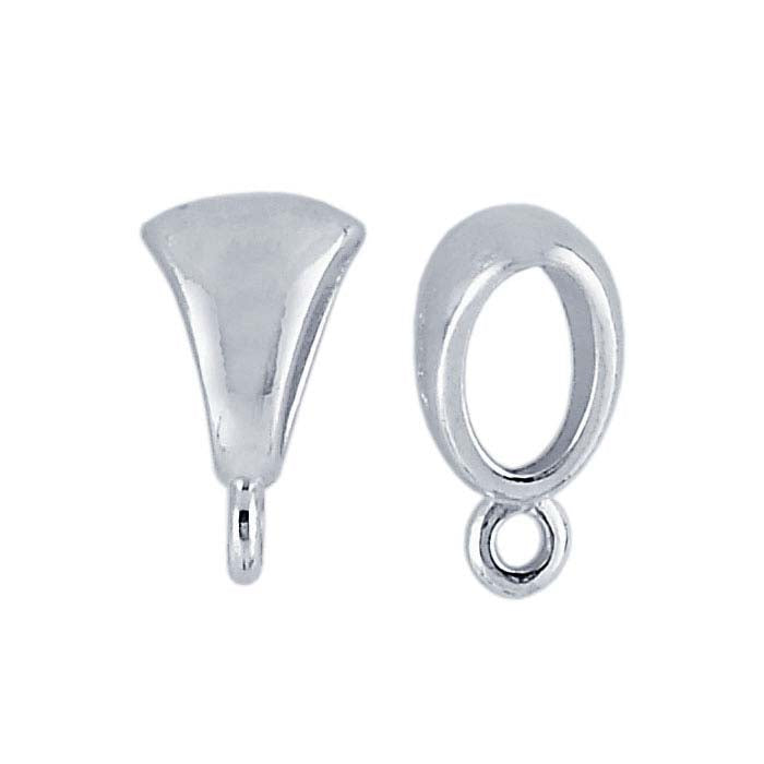Sterling Silver Smooth Bail with Perpendicular Ring