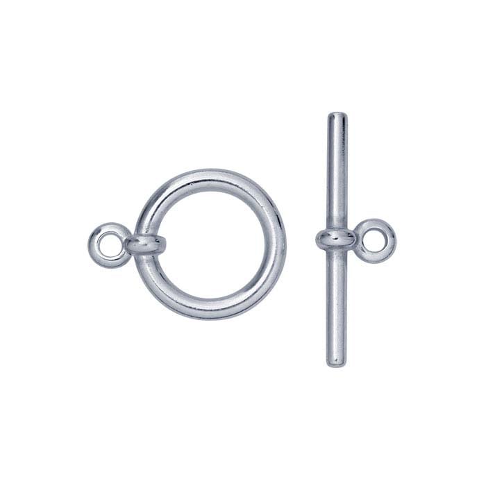Sterling Silver 14 x 18mm Flat-End Toggle Clasp