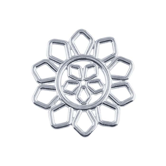 Sterling Silver Filigree Petals Round Component
