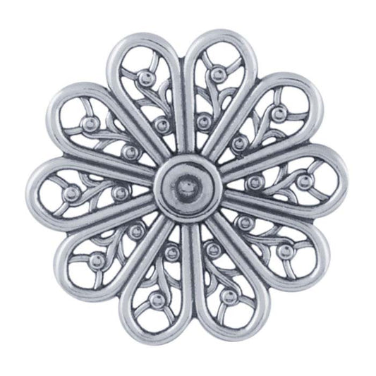 Sterling Silver Filigree Round Component