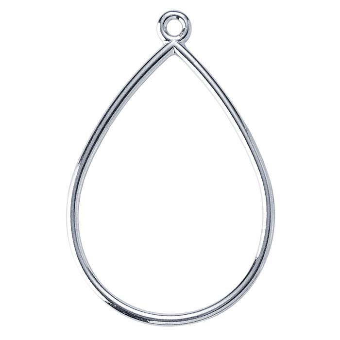 Sterling Silver Teardrop Component