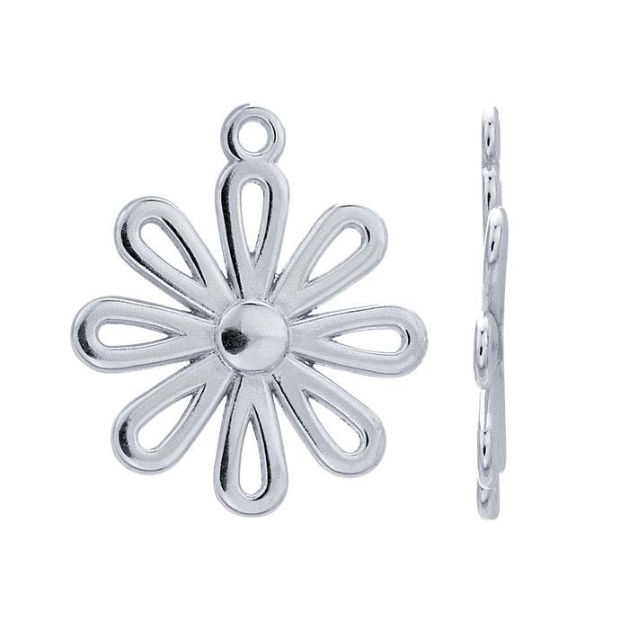 Sterling Silver Flower Charm