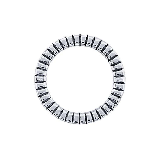 Sterling Silver Ridged Round Component