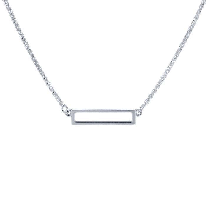 Sterling Silver Open Rectangle Festoon Pendant