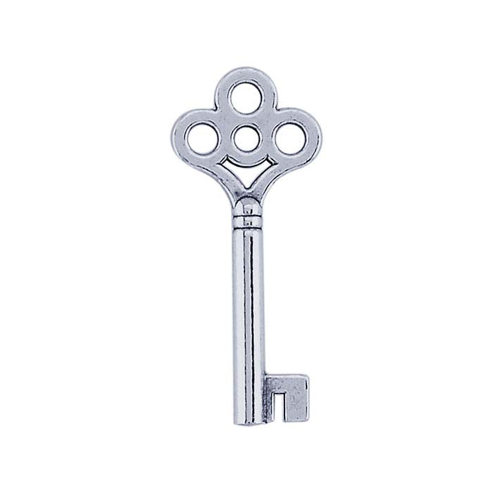 Sterling Silver Scrolled Key Pendant