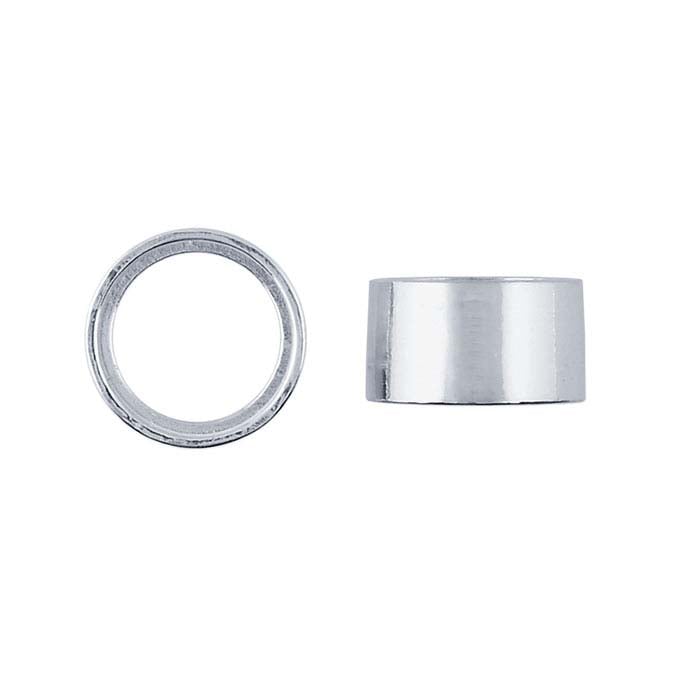 Sterling Silver Round Tube Bezel Settings, Cast